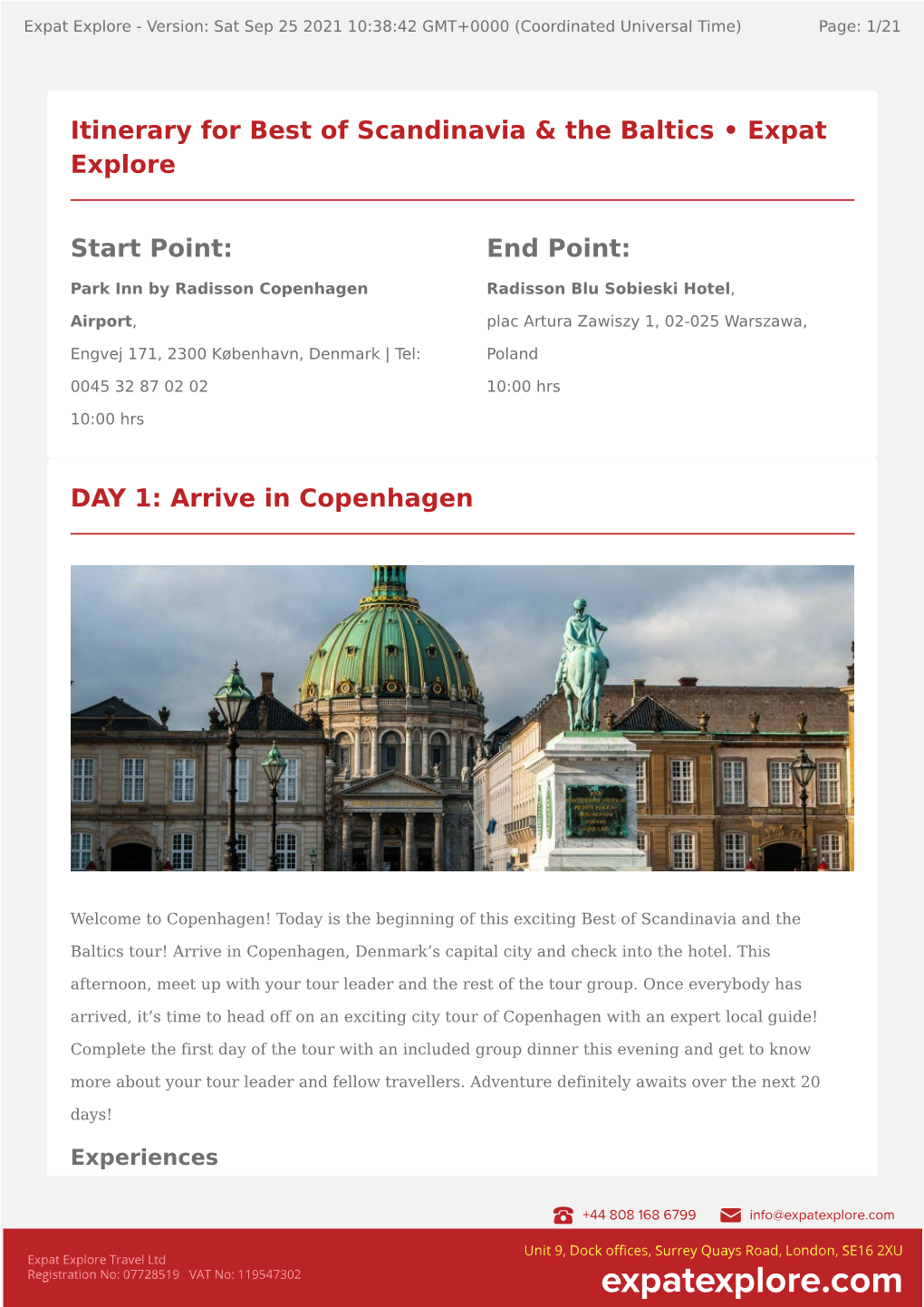 Arrive in Copenhagen Itinerary for Best of Scandinavia & the Baltics • Expat Explore Start Point