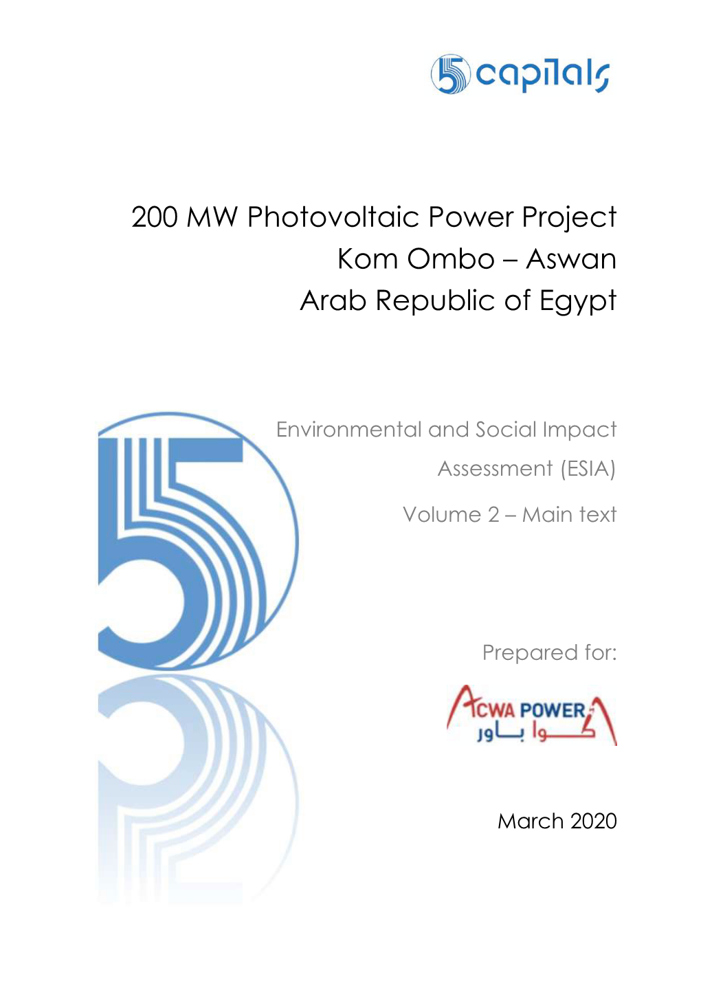 200 MW Photovoltaic Power Project Kom Ombo – Aswan Arab Republic of Egypt