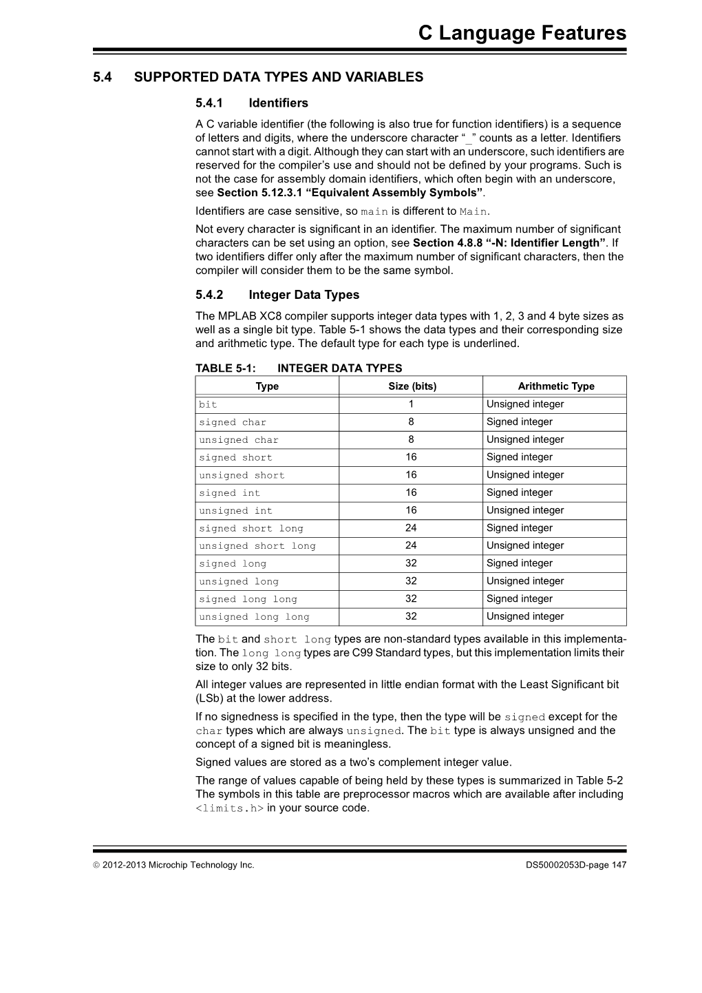 C Language Features