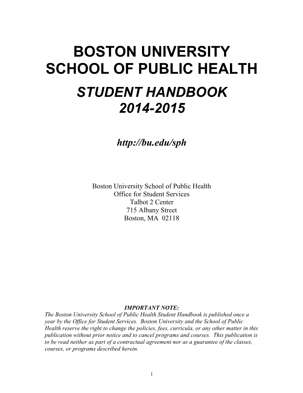 Boston University Code of Student Responsibilities