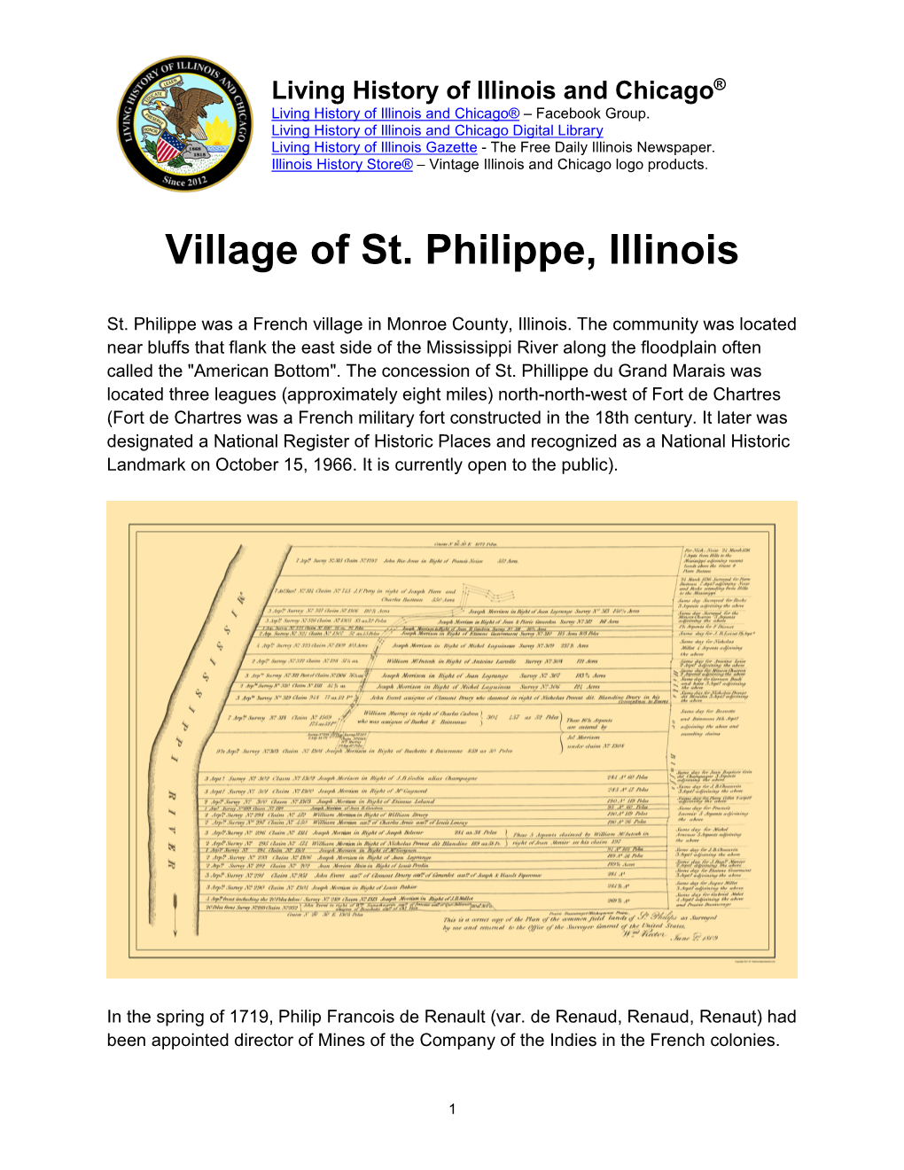 Village of St. Philippe, Illinois