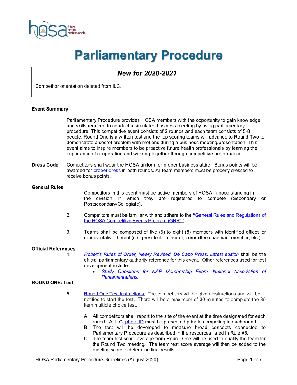 Parliamentary Procedure