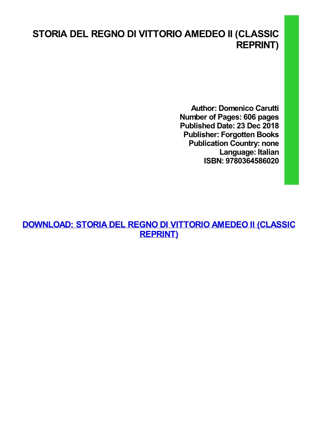 Storia Del Regno Di Vittorio Amedeo Ii (Classic Reprint)