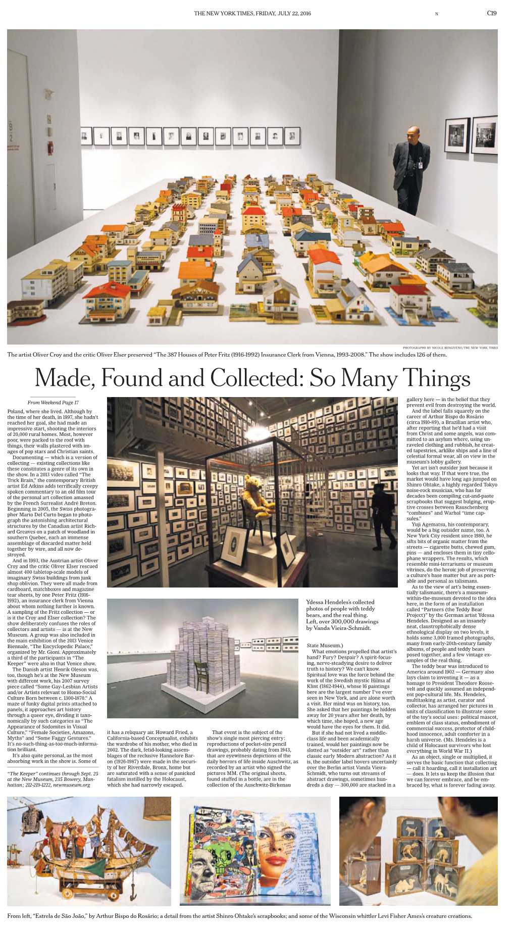 Made, Found and Collected: So Many Things