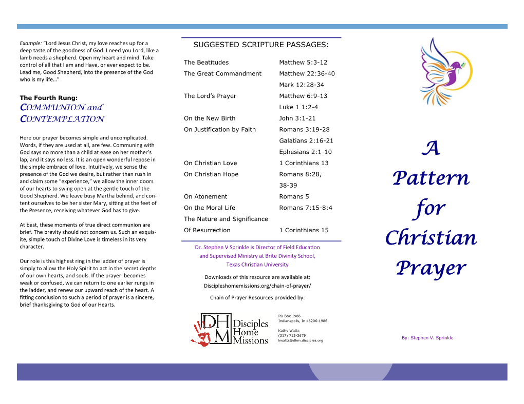 A Pattern for Christian Prayer