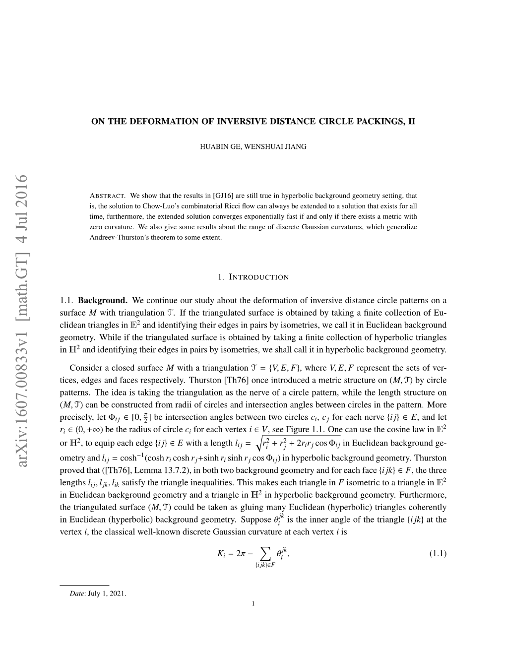 On the Deformation of Inversive Distance Circle Packings, Ii