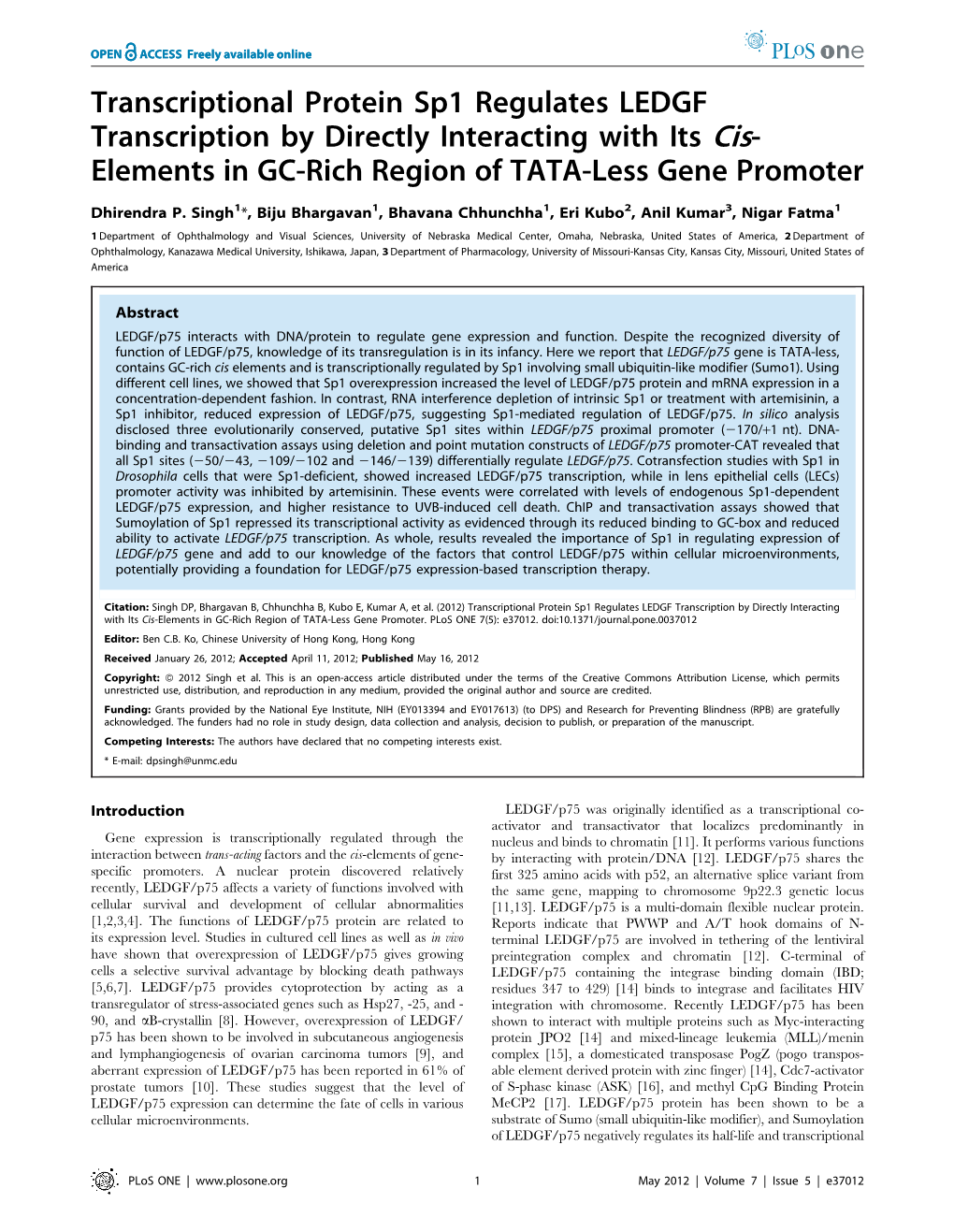 Elements in GC-Rich Region of TATA-Less Gene Promoter