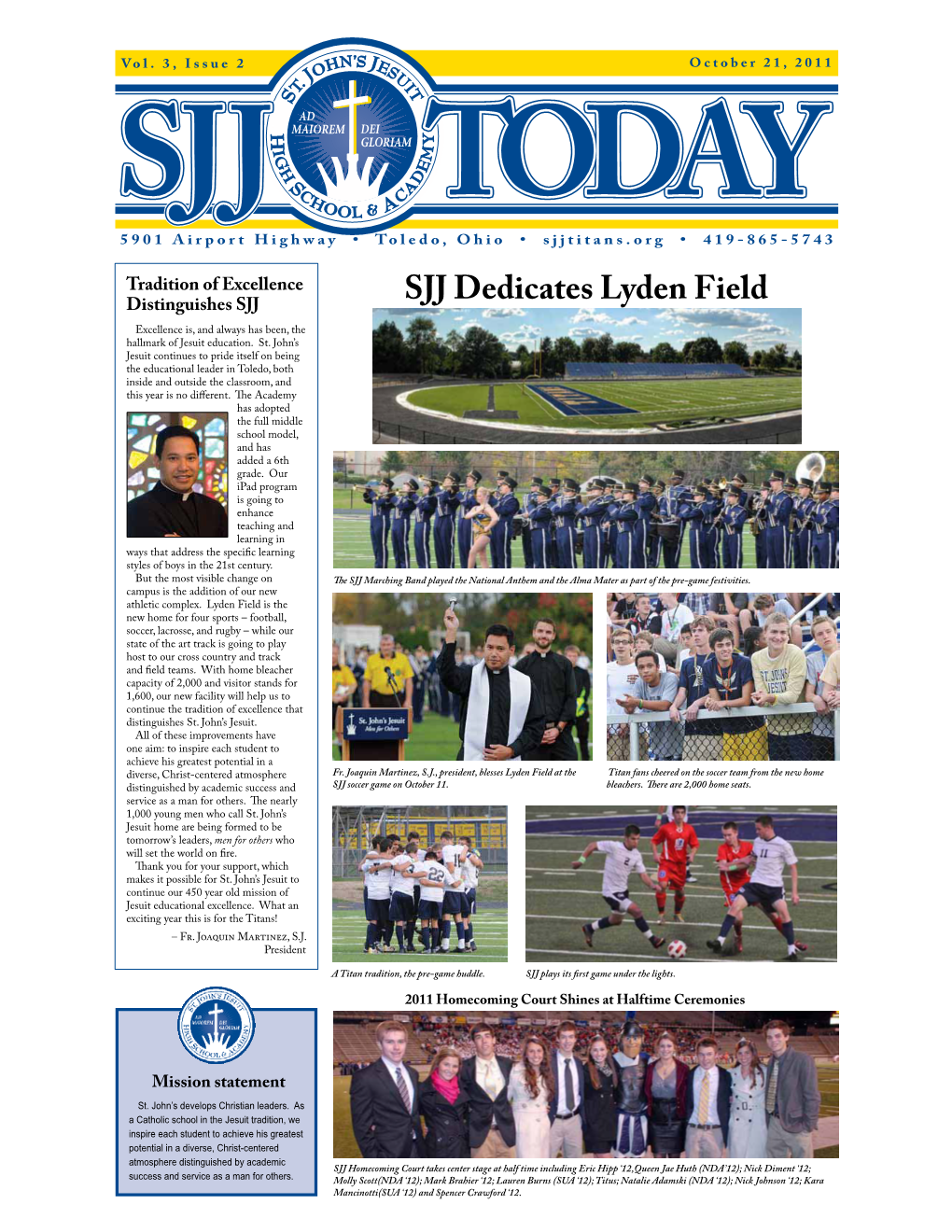 SJJ Dedicates Lyden Field