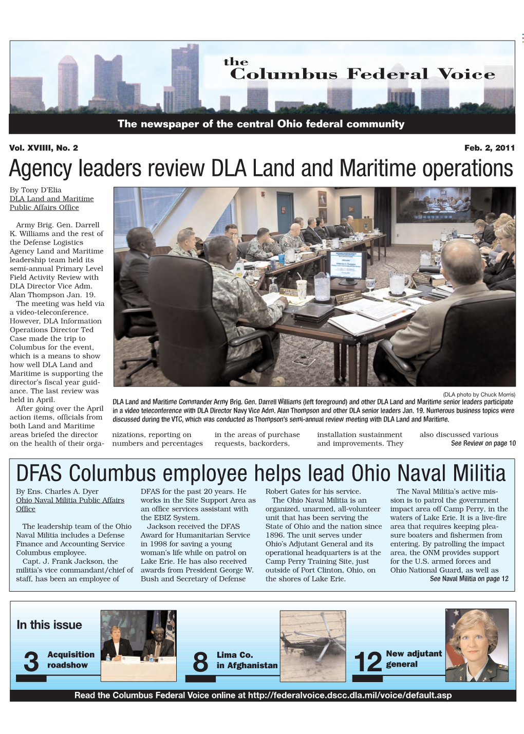 Agency Leaders Review DLA Land and Maritime Operations by Tony D’Elia DLA Land and Maritime Public Affairs Office