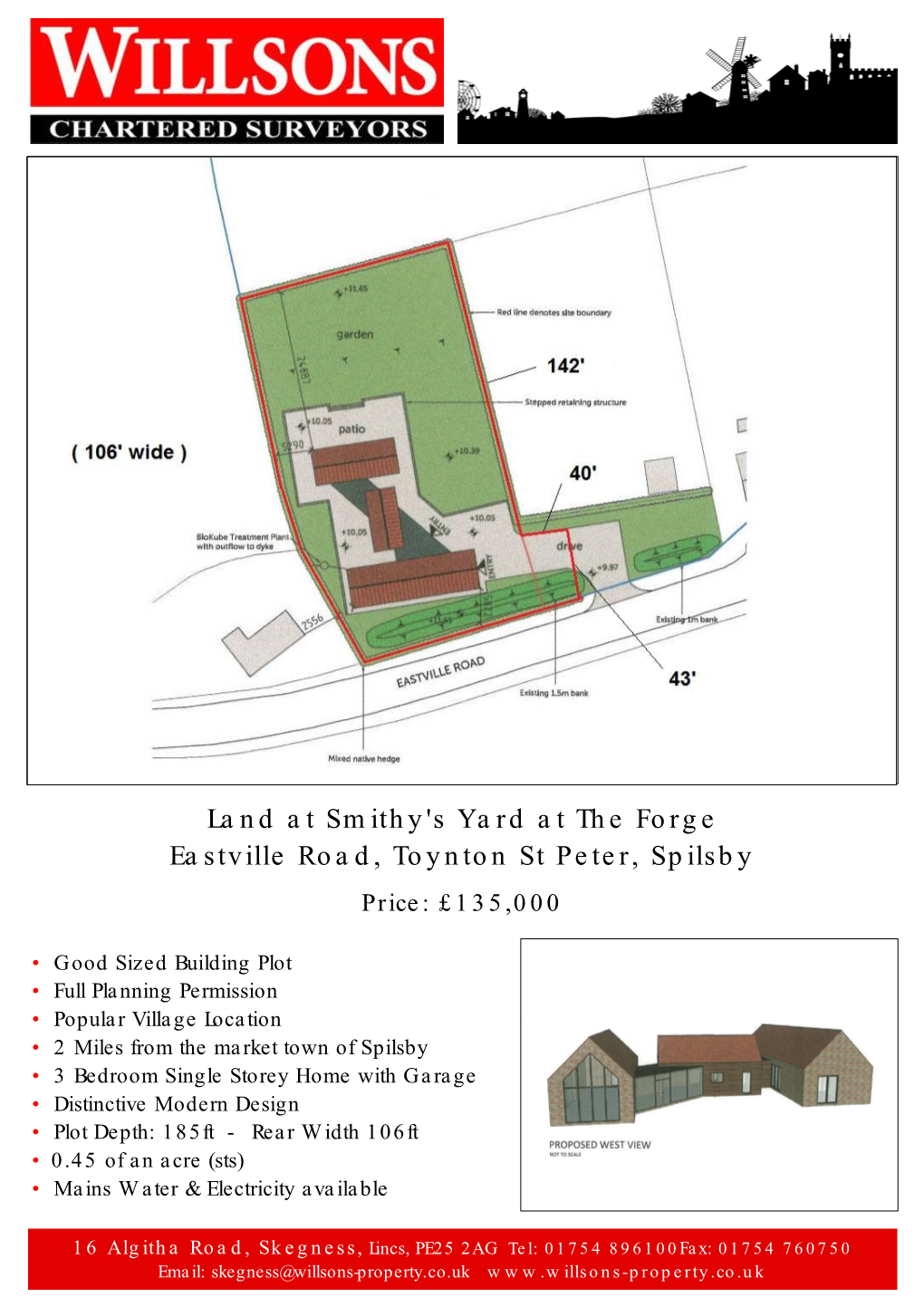 Land at Smithy's Yard at the Forge Eastville Road, Toynton St Peter