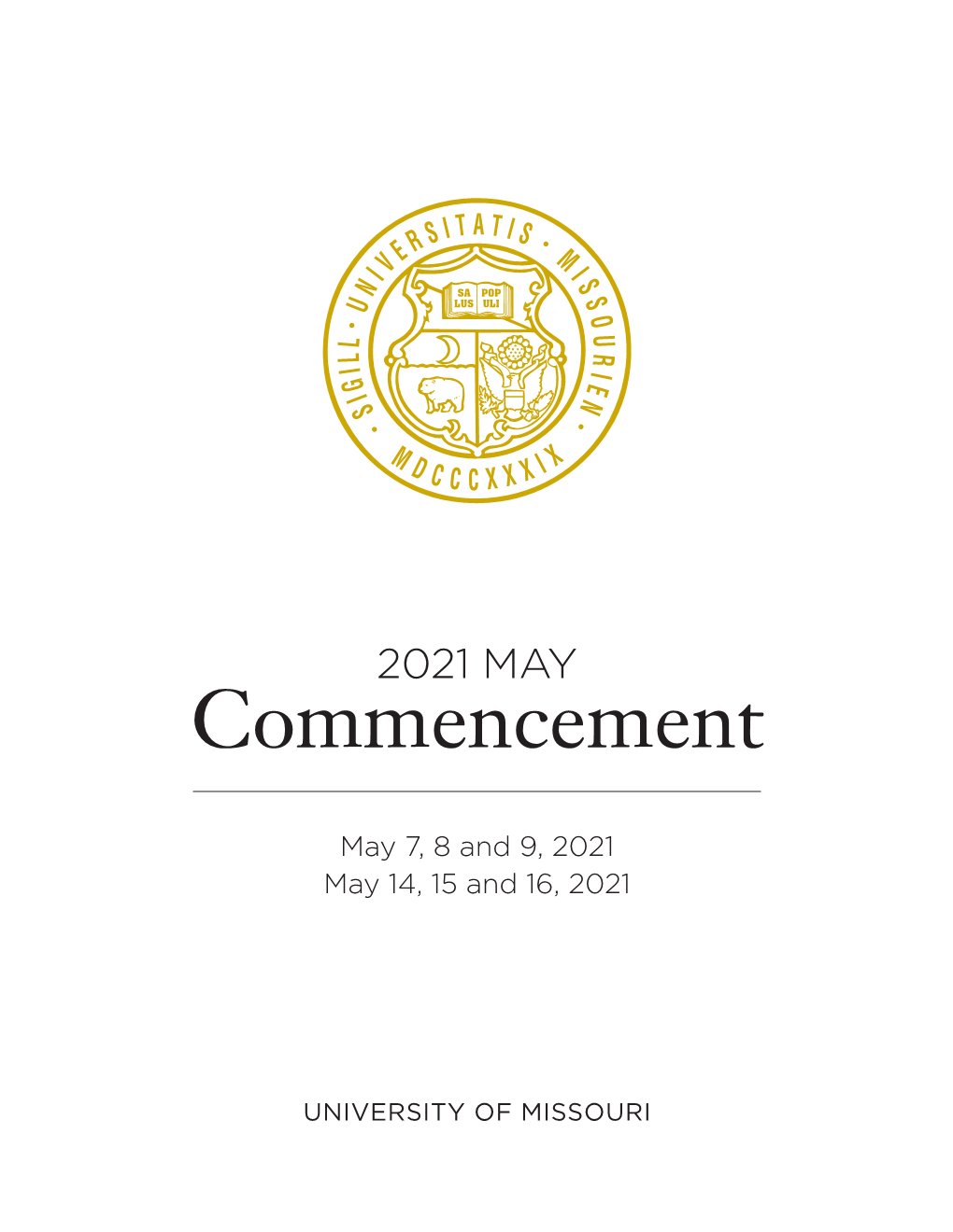 2021 MAY Commencement