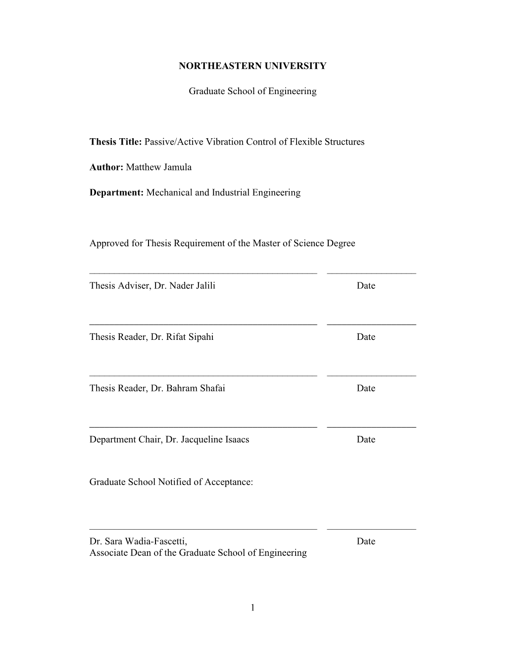 Passive/Active Vibration Control of Flexible Structures