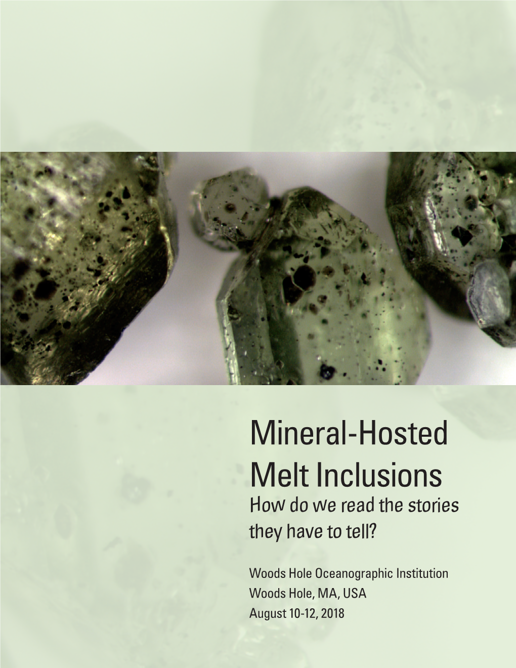 Mineral-Hosted Melt Inclusions How Do We Read the Stories They Have to Tell?