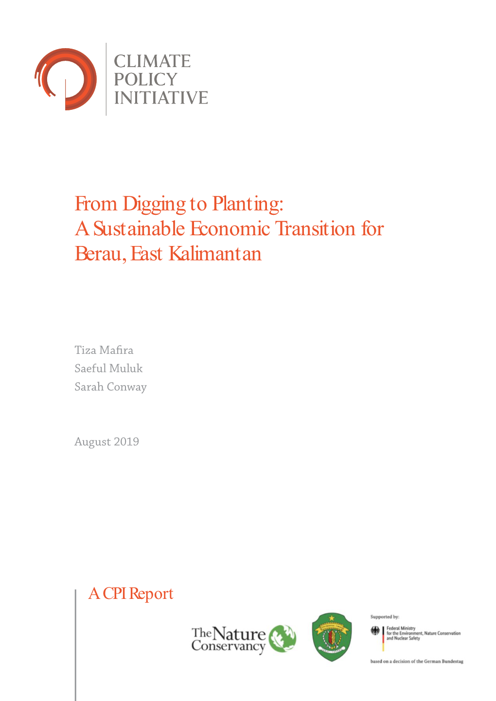 A Sustainable Economic Transition for Berau, East Kalimantan
