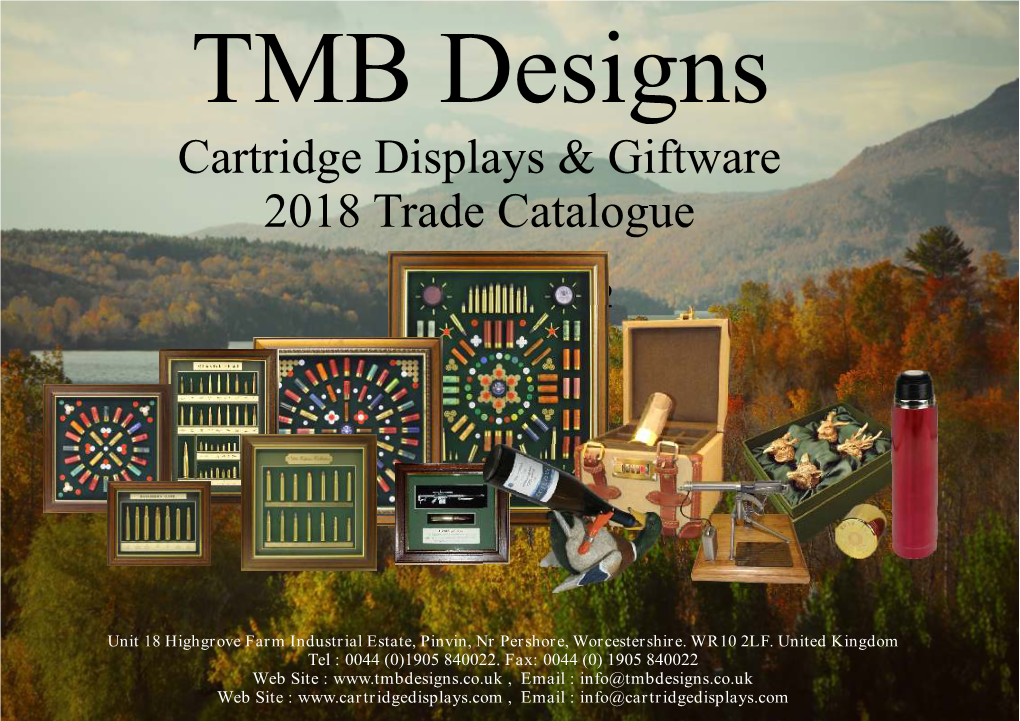 Cartridge Displays & Giftware 2018 Trade Catalogue