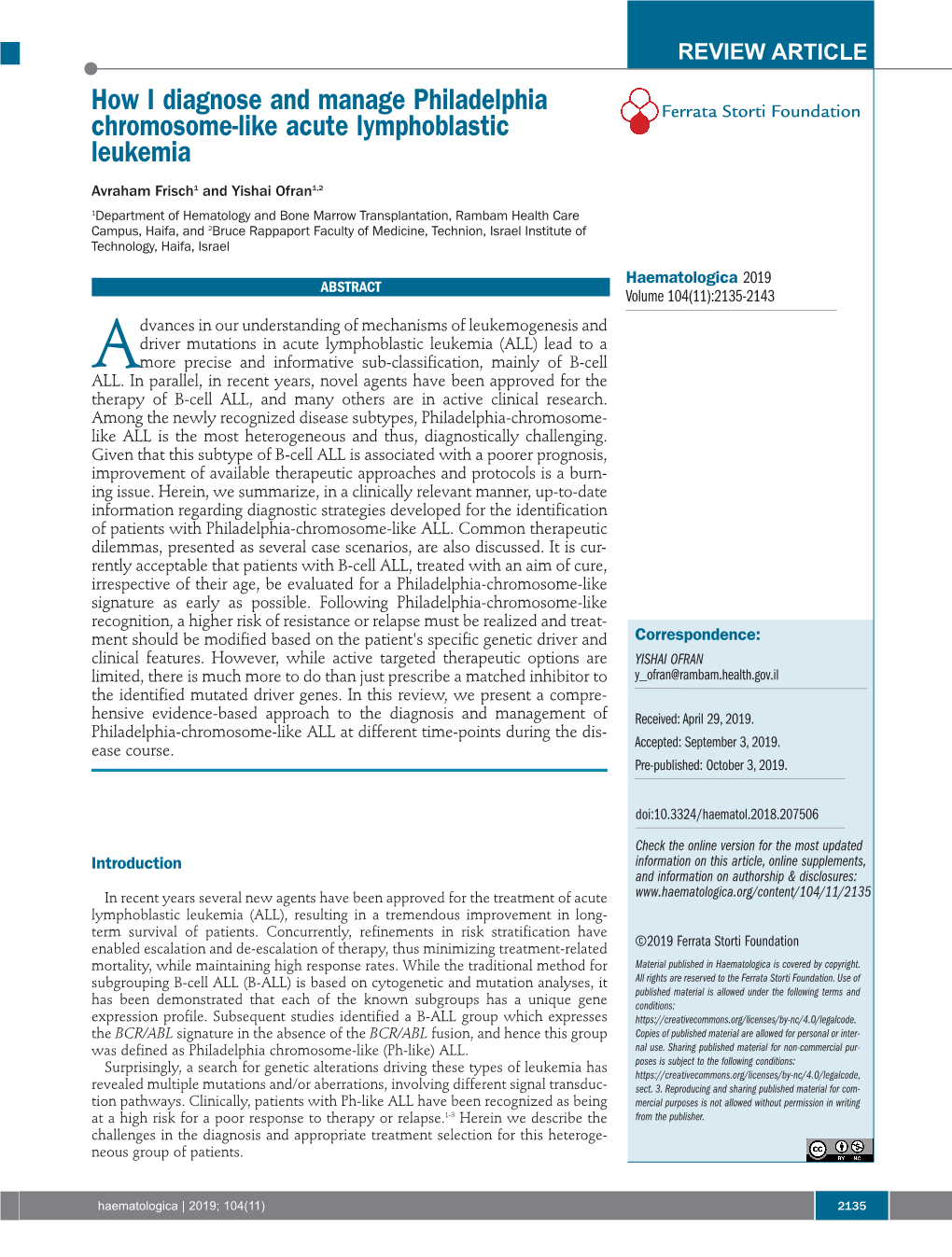 How I Diagnose and Manage Philadelphia Chromosome-Like Acute Lymphoblastic Leukemia