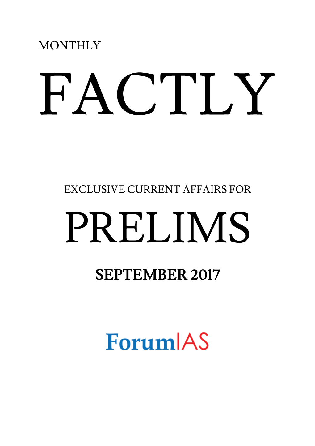 Current Affairs Material (September – 2017)