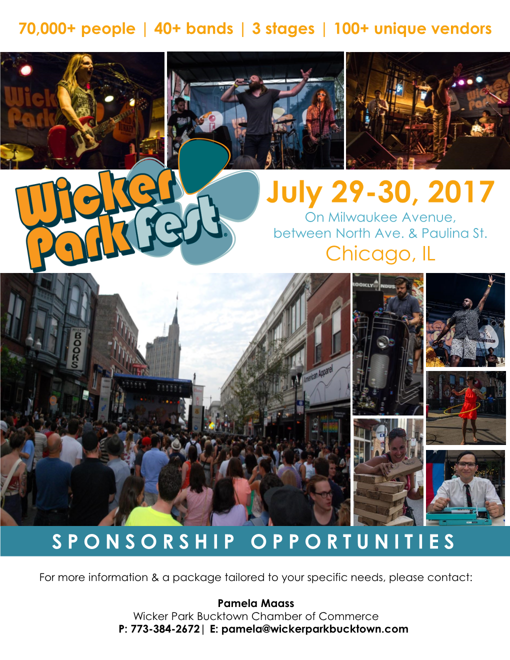 July 29-30, 2017 on Milwaukee Avenue, Between North Ave