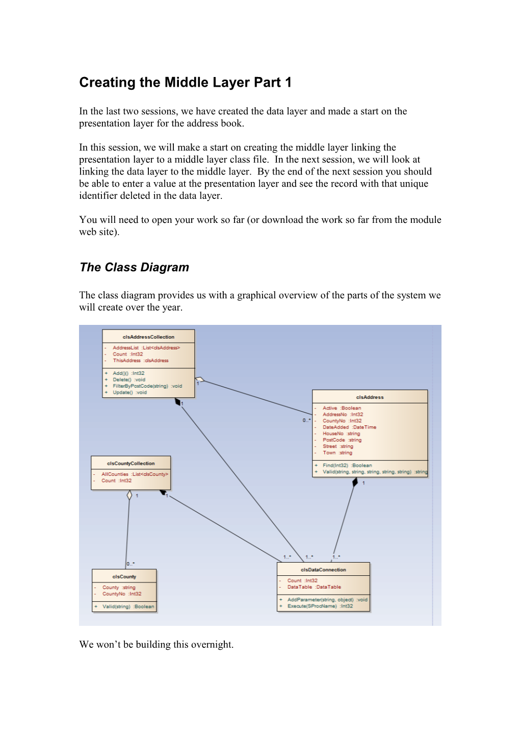 Creating the Middle Layer Part 1