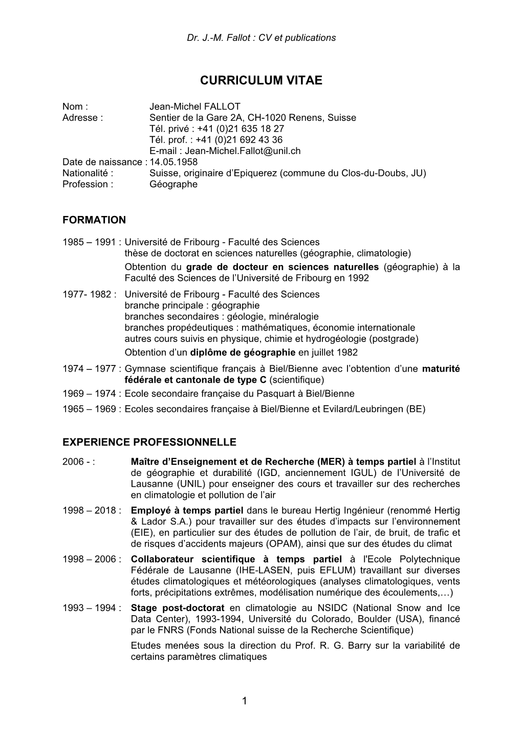 Curriculum Vitae