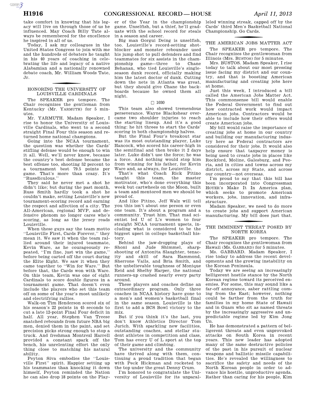 Congressional Record—House H1916