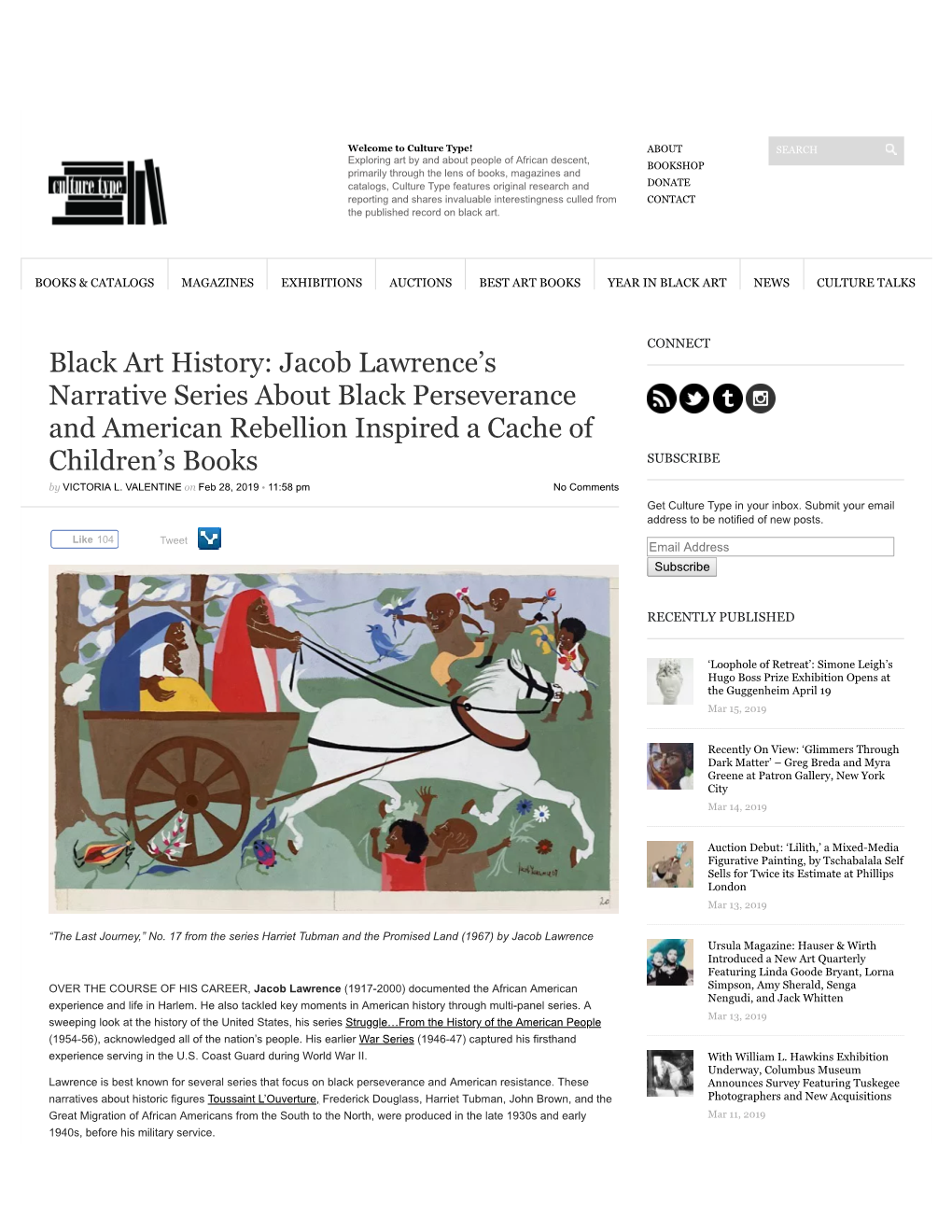 Black Art History: Jacob Lawrence's Narrative Series About Black Perseverance and American Rebellion Inspired a Cache of Child