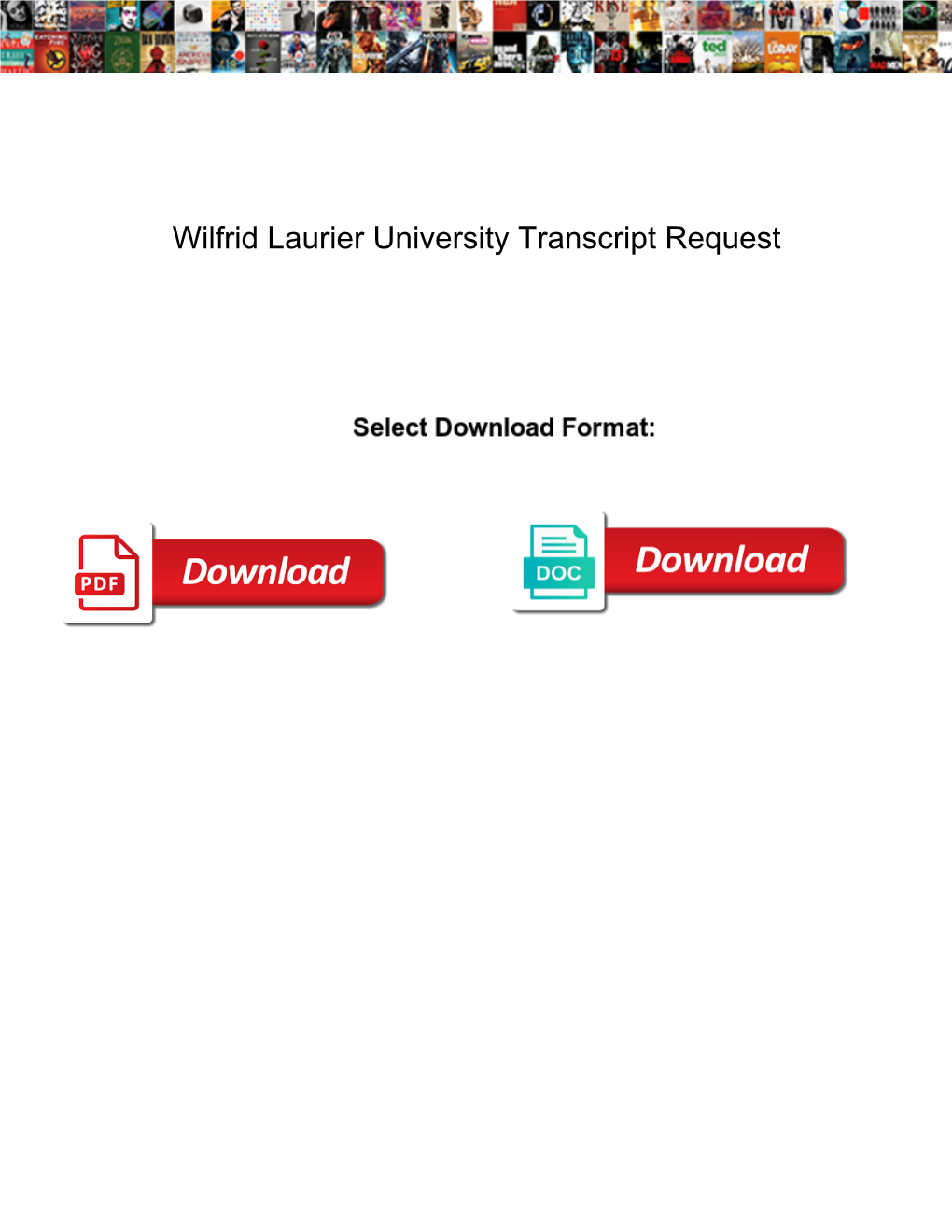 Wilfrid Laurier University Transcript Request