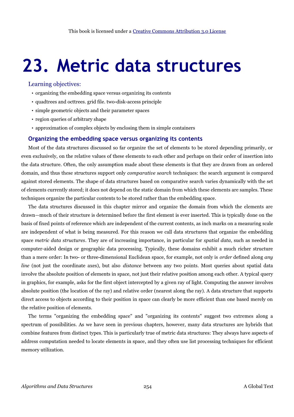 23. Metric Data Structures