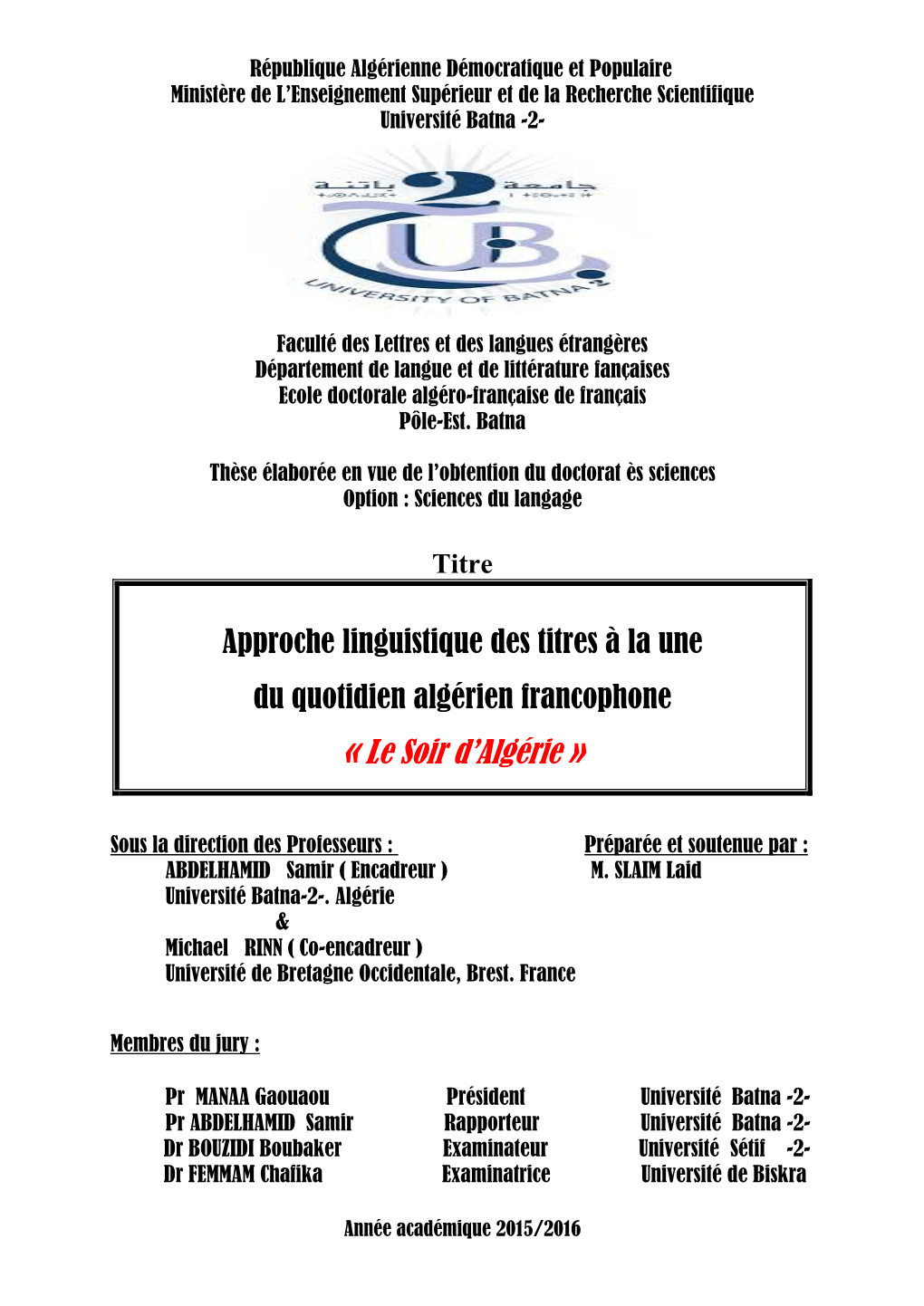 « Le Soir D'algérie » Est Né Du Fait Que Ces « Micro-Textes » Constituent Un Bon Étrier Et Une Bonne Ébauche Qui Permettent Le Bon Choix De Lecture