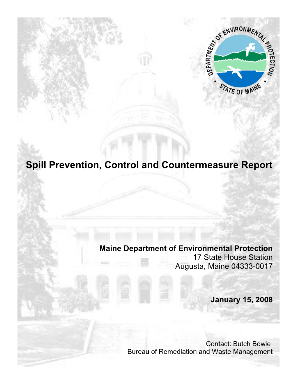 Spill Prevention, Control and Countermeasure Report