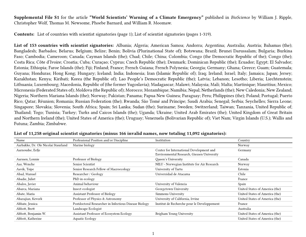 World Scientists' Warning of a Climate Emergency