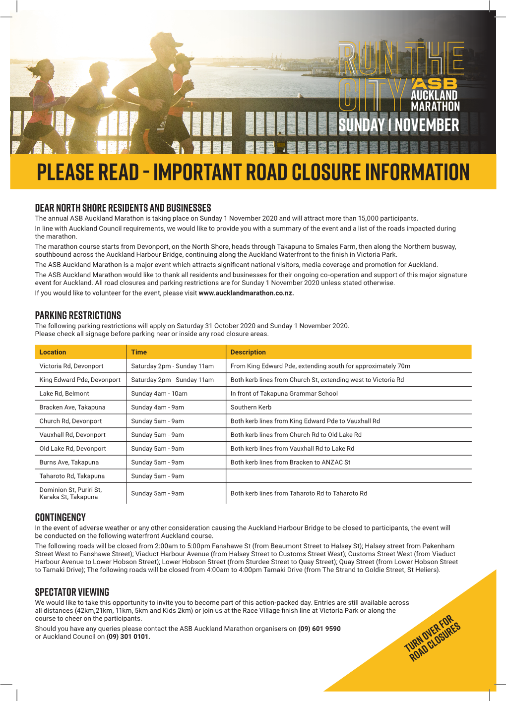 Please Read - Important Road Closure Information