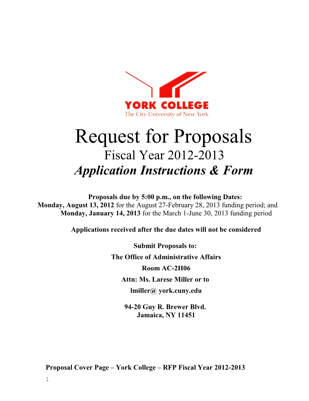 Request for Proposals s42