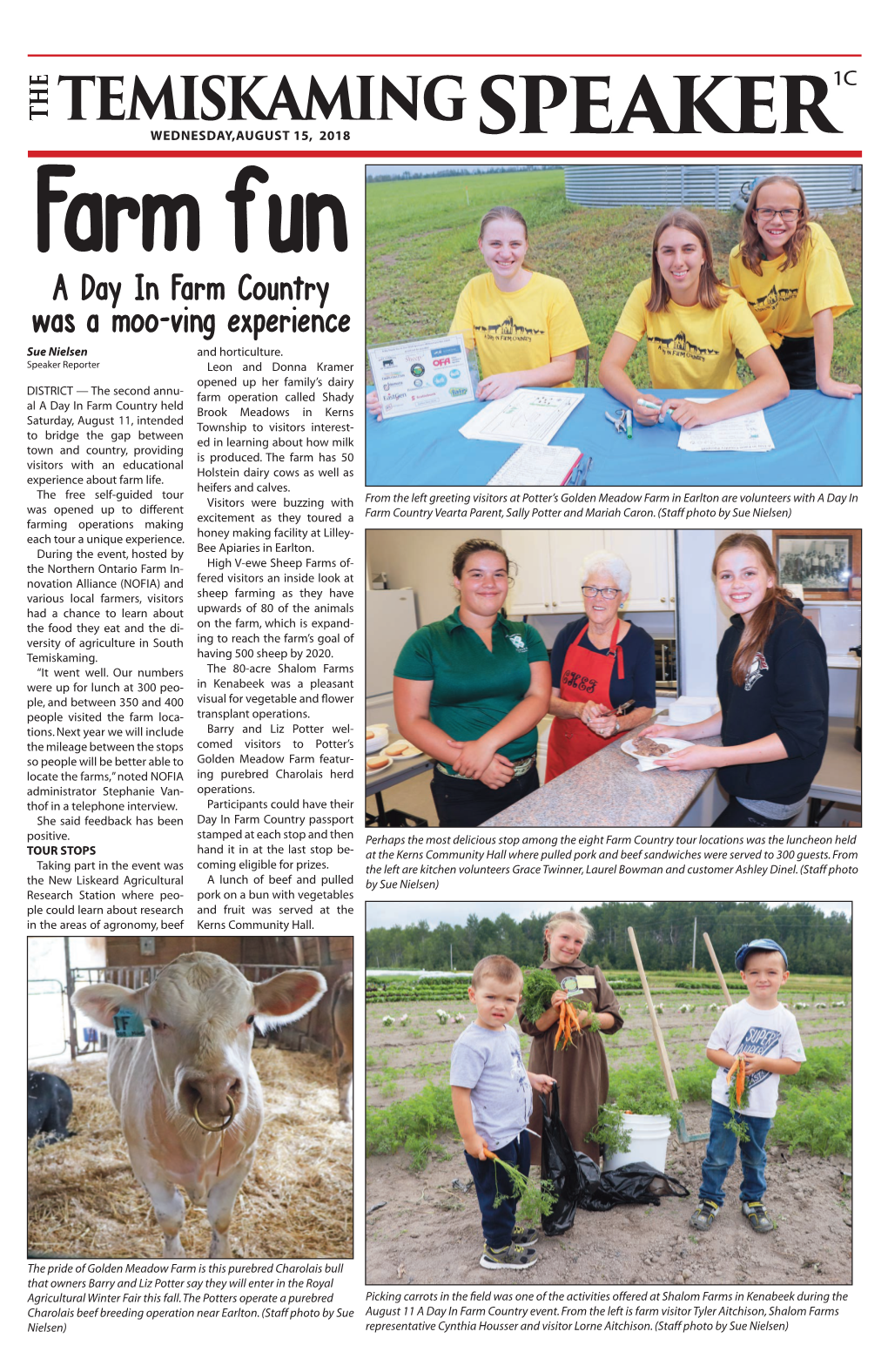 Speaker Reporter Sue Nielsen Nielsen) Charolais Breeding Beef Operation Near Earlton