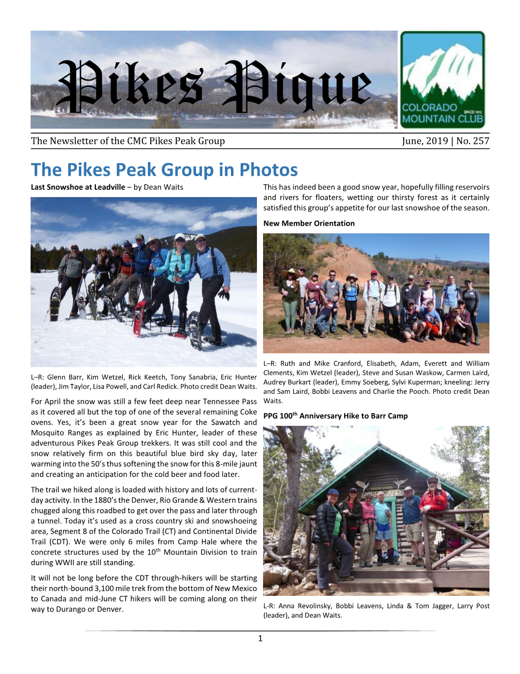 The Pikes Peak Group in Photos