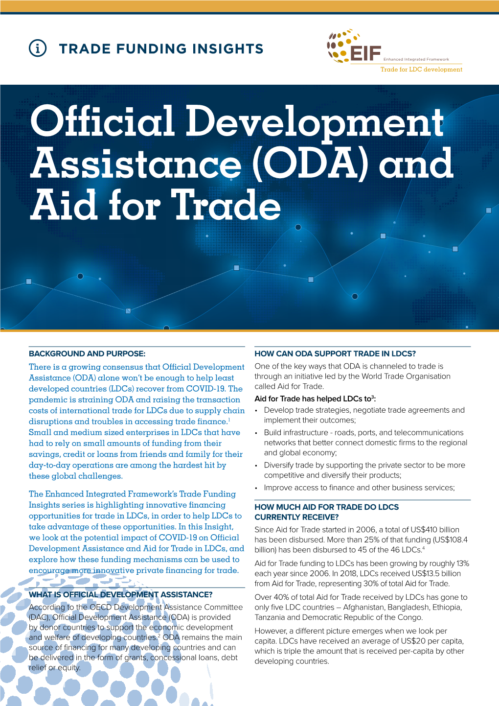 Official Development Assistance (ODA) and Aid for Trade