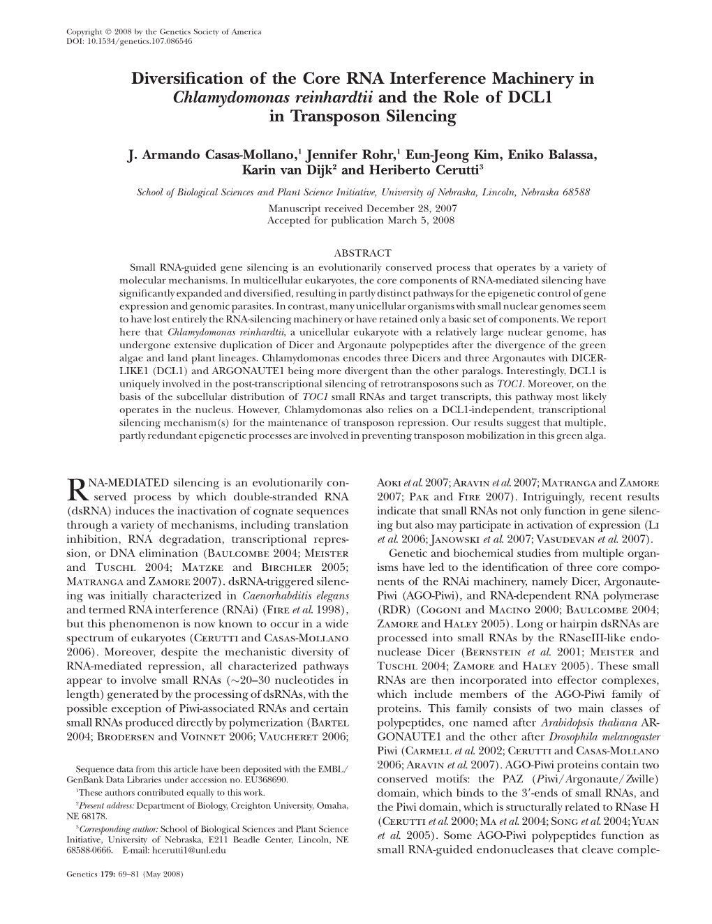 Diversification of the Core RNA Interference Machinery In