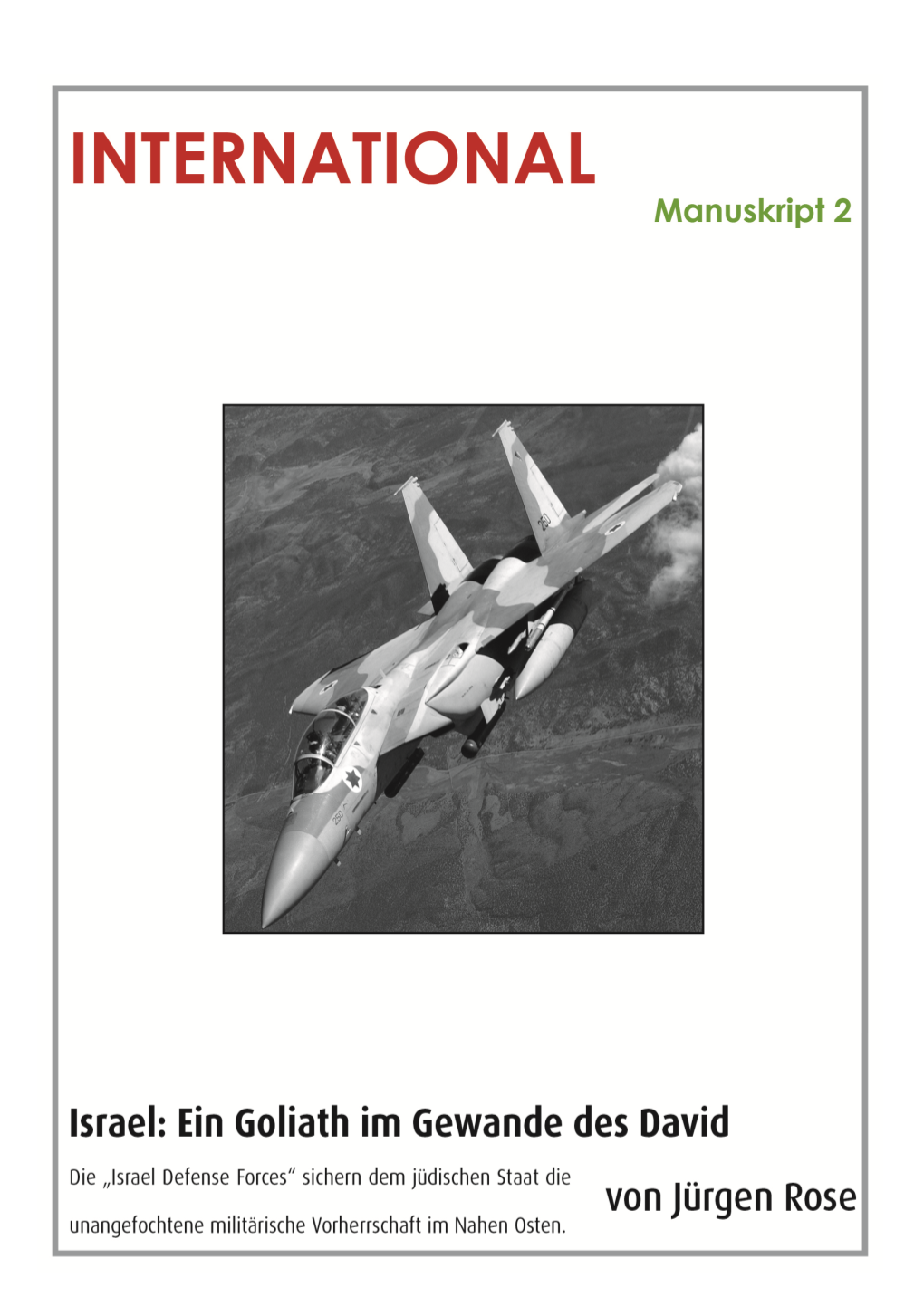 Rose, Broschuere Israel Defense Forces.Pdf