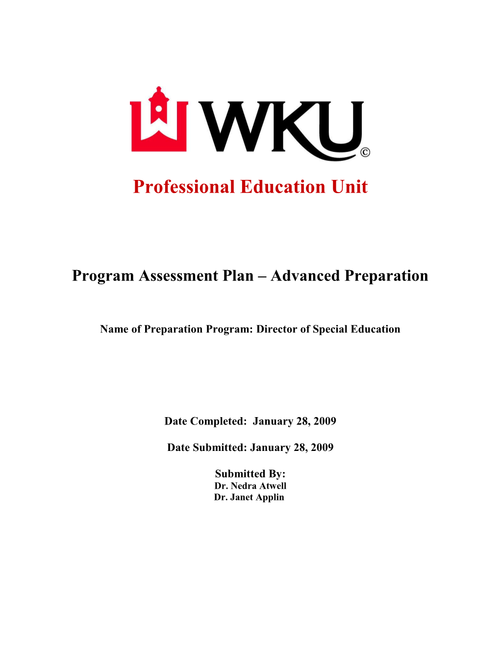 WKU Director of Special Education PAP Page 7