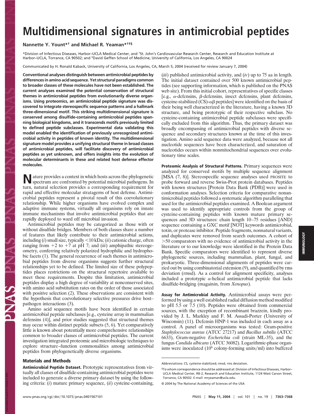 Multidimensional Signatures in Antimicrobial Peptides