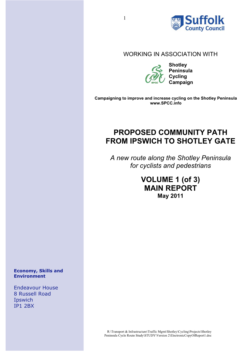 Proposed Community Path from Ipswich to Shotley Gate