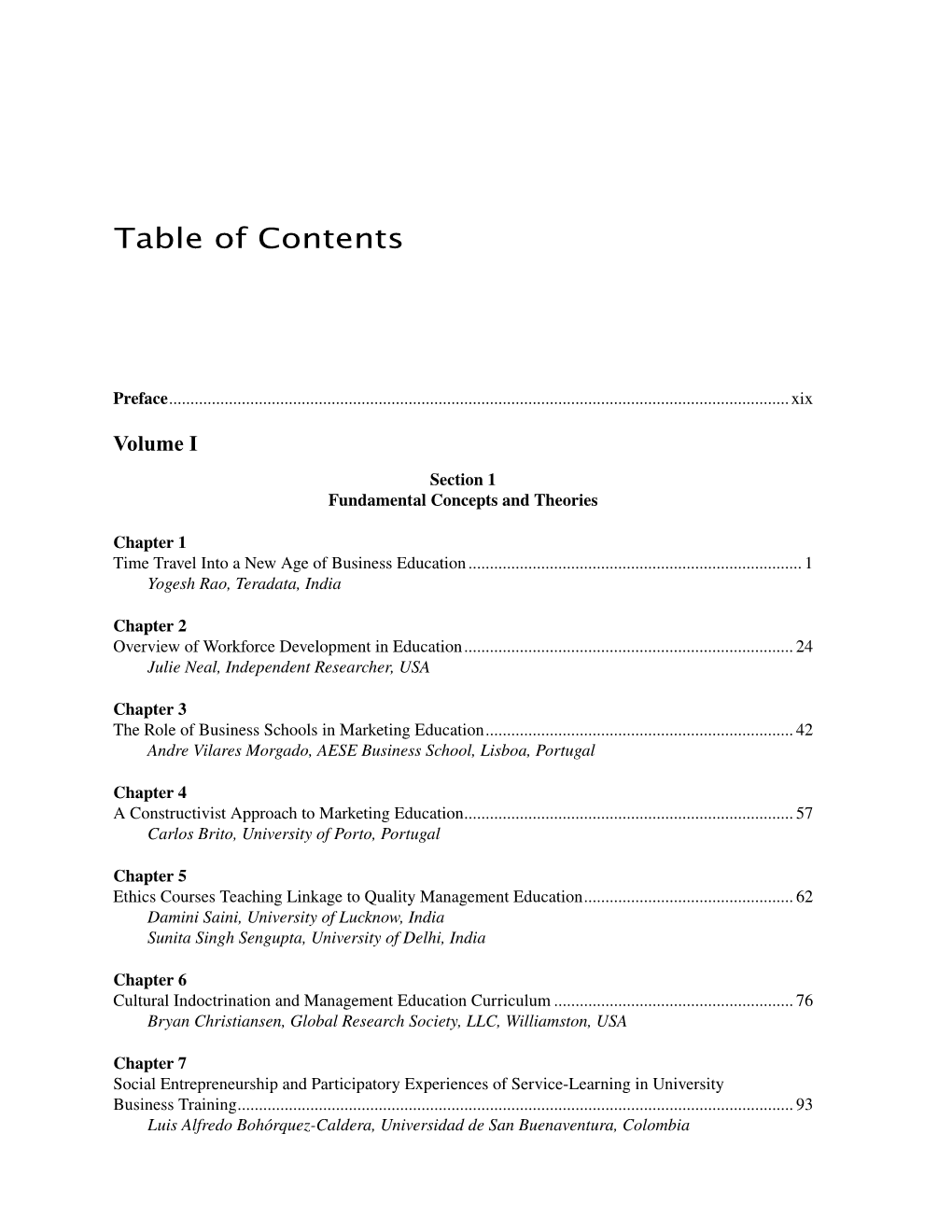 Table of Contents