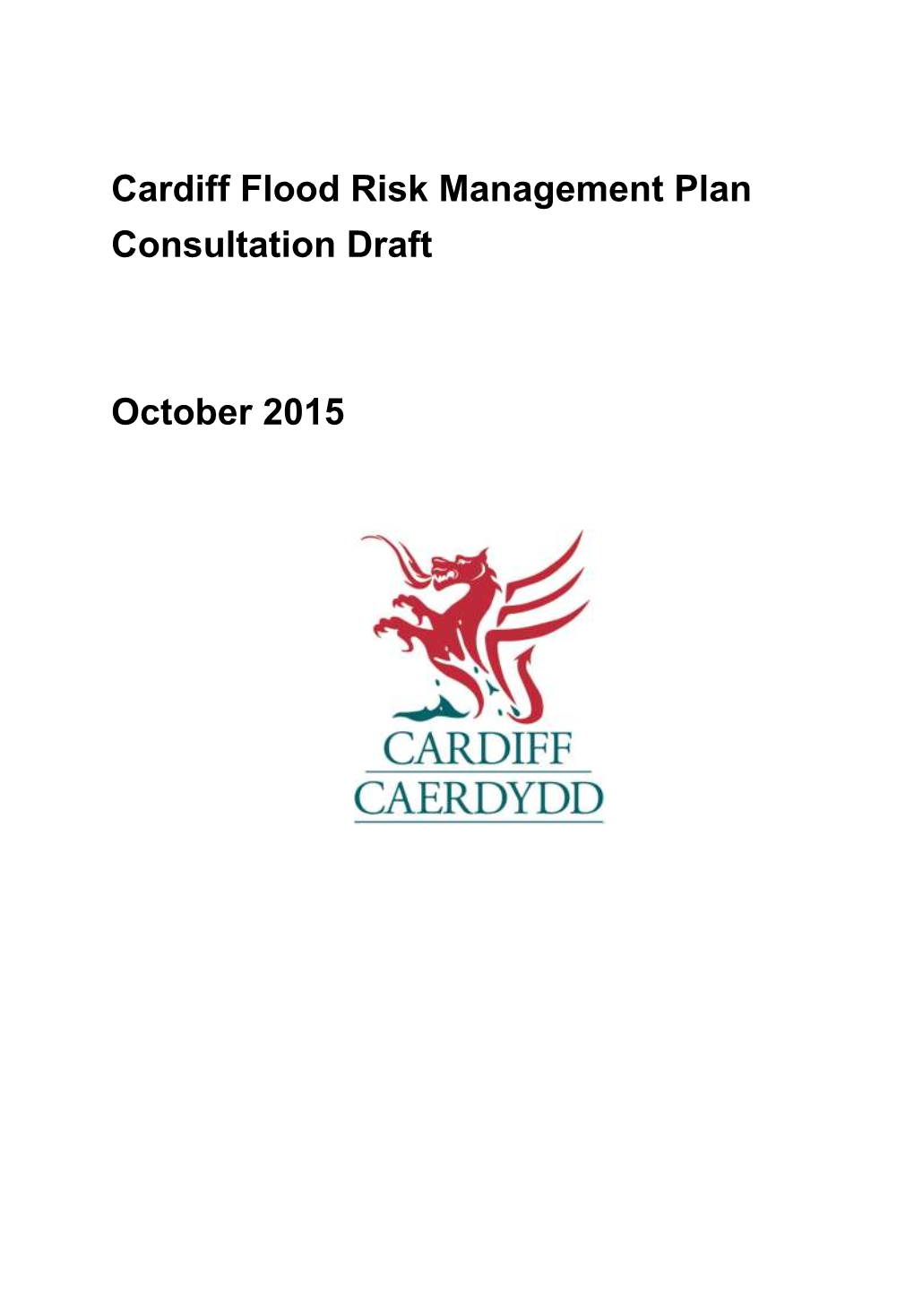 Cardiff Flood Risk Management Plan Consultation Draft