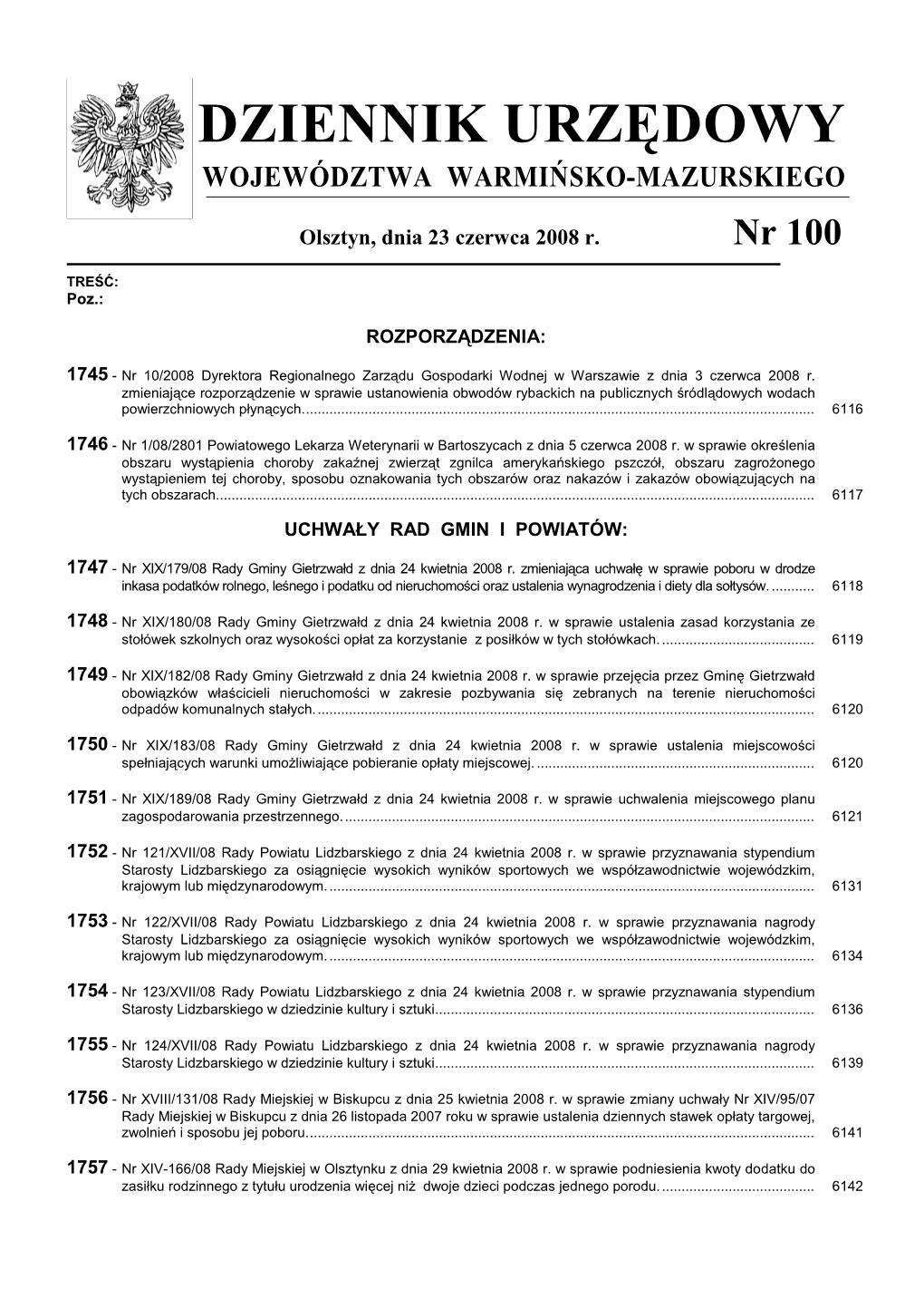 Dz. U. Nr 100Pop