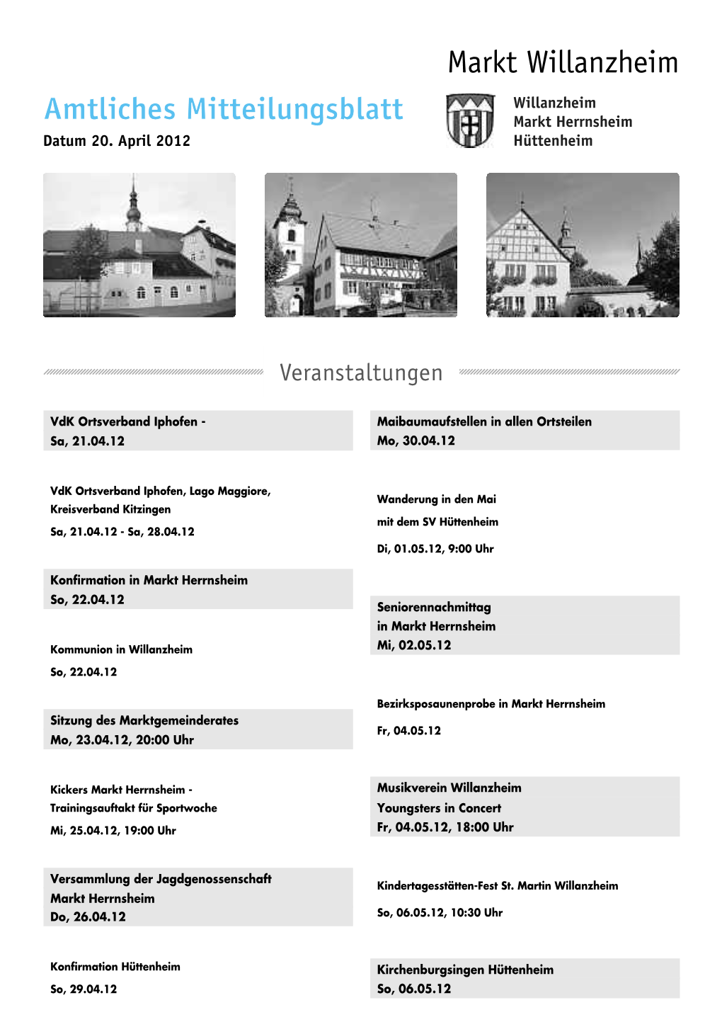 Markt Willanzheim Amtliches Mitteilungsblatt