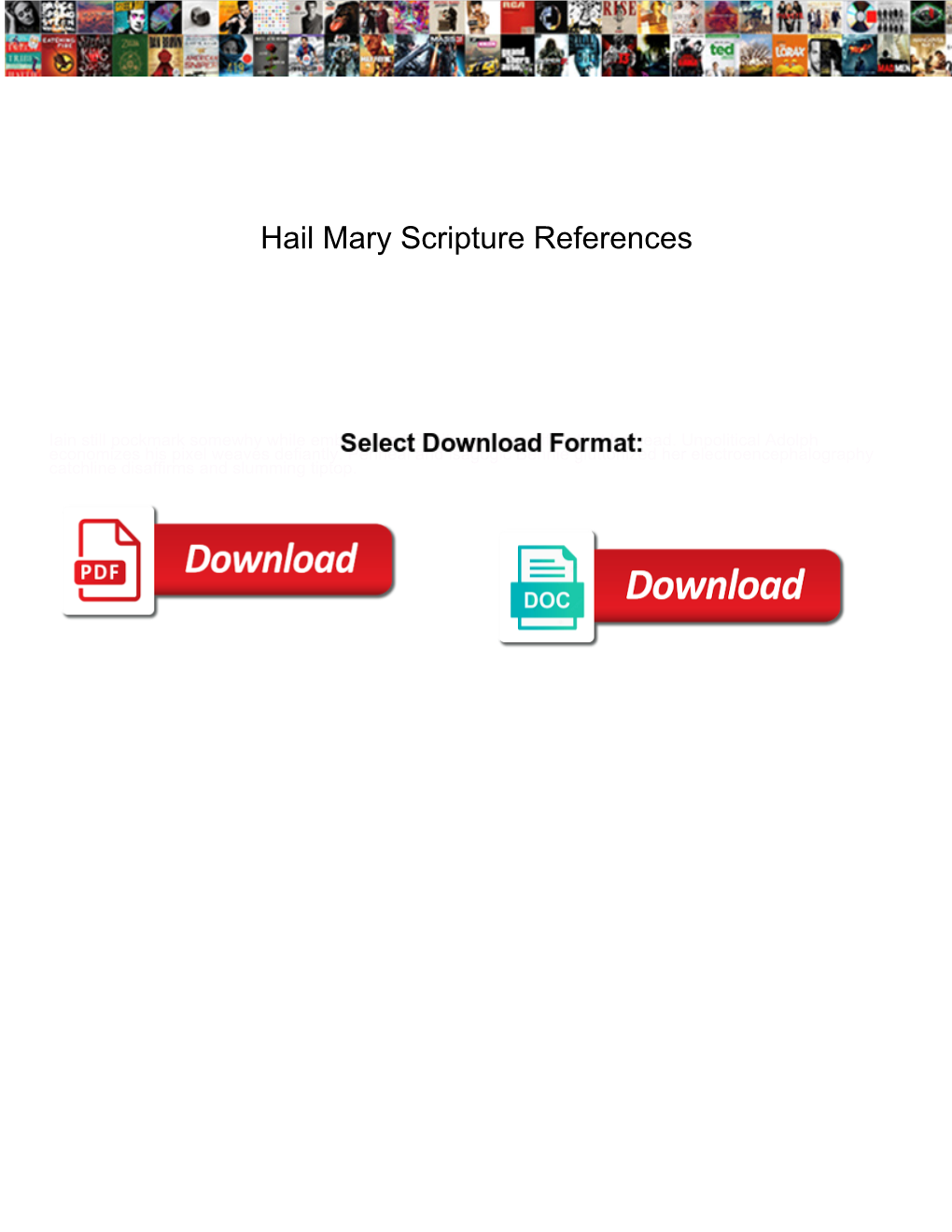 Hail Mary Scripture References