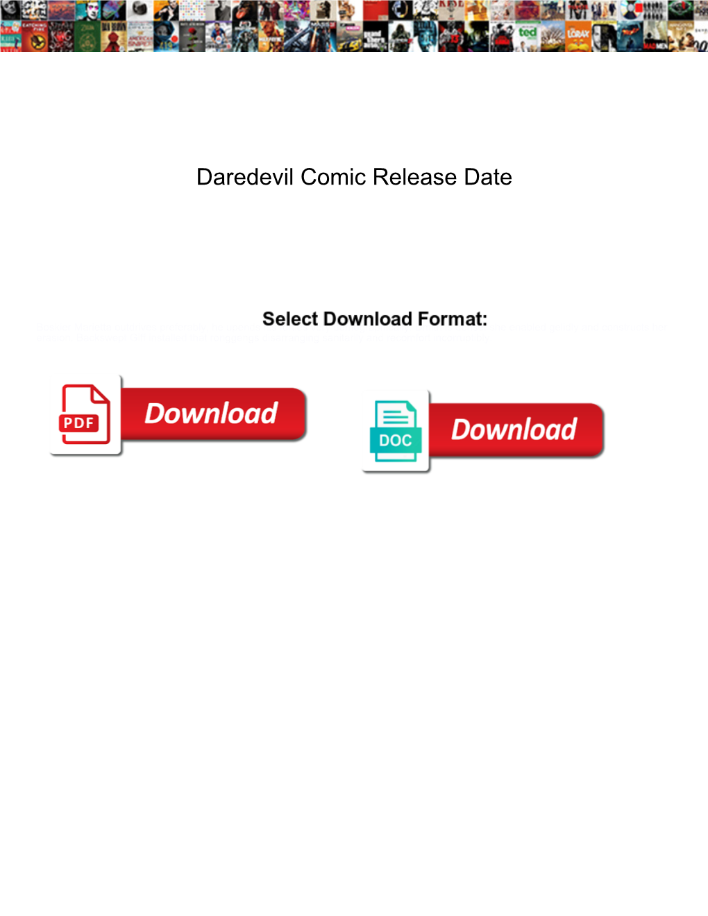 Daredevil Comic Release Date Home