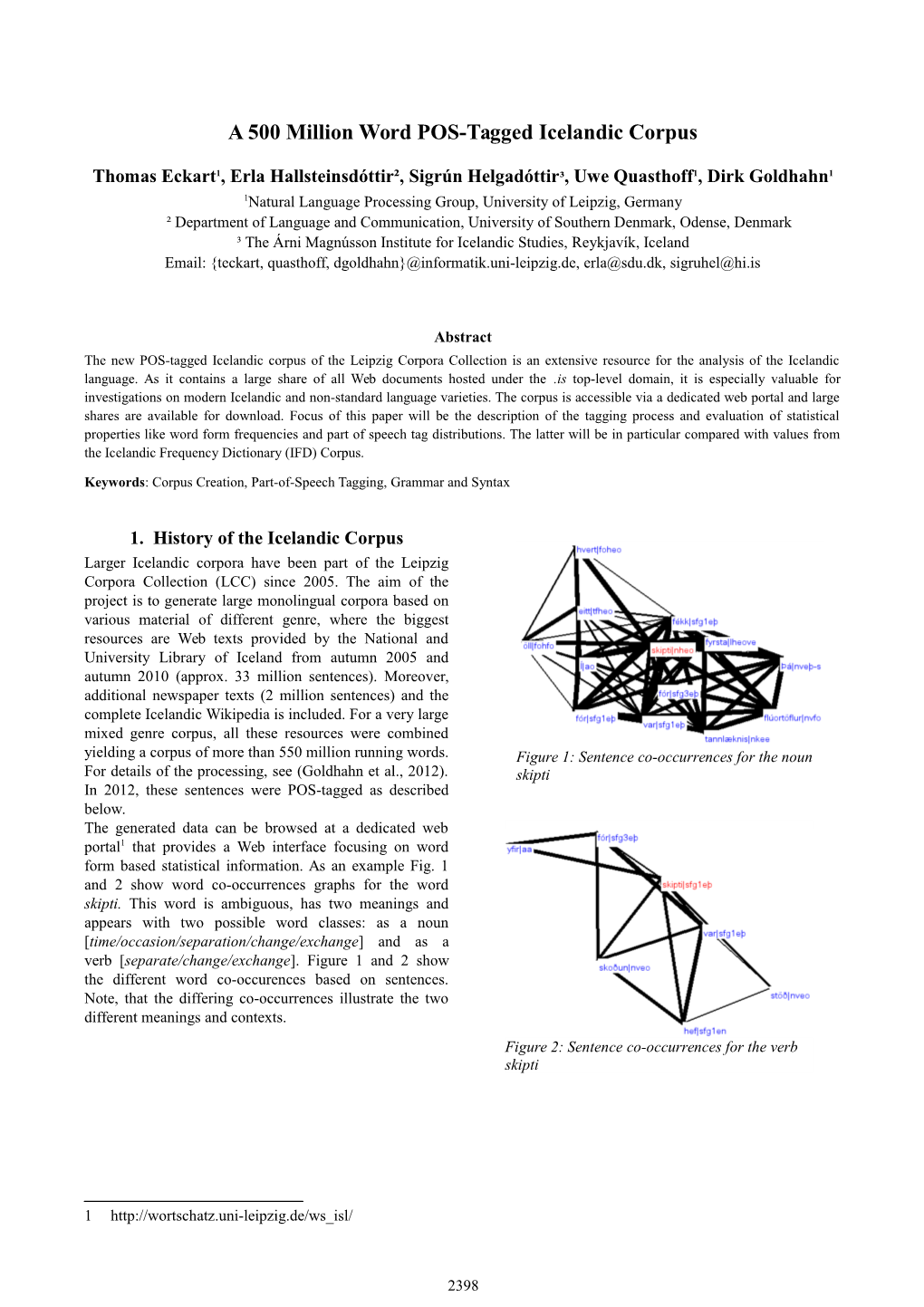 A 500 Million Word POS-Tagged Icelandic Corpus