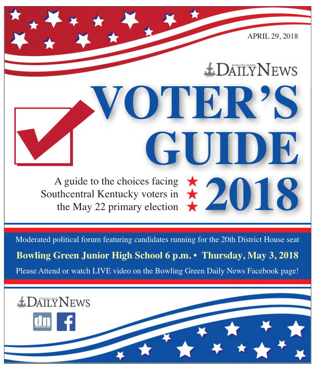 A Guide to the Choices Facing Southcentral Kentucky Voters in the May 22 Primary Election 2018