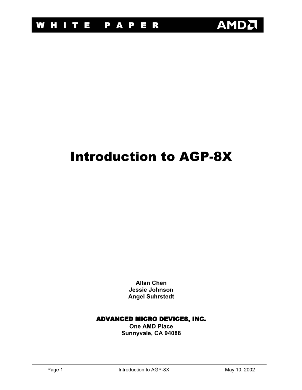Introduction to AGP-8X